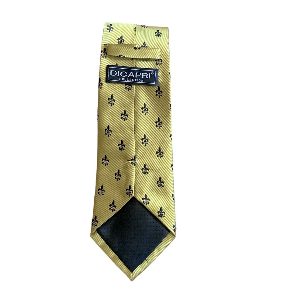 Fleur De Lis Black & Gold Tie - Picture 2 of 2